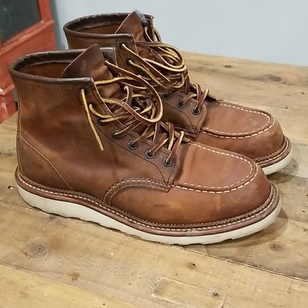 Red wing Classic Moc toe boot EUC